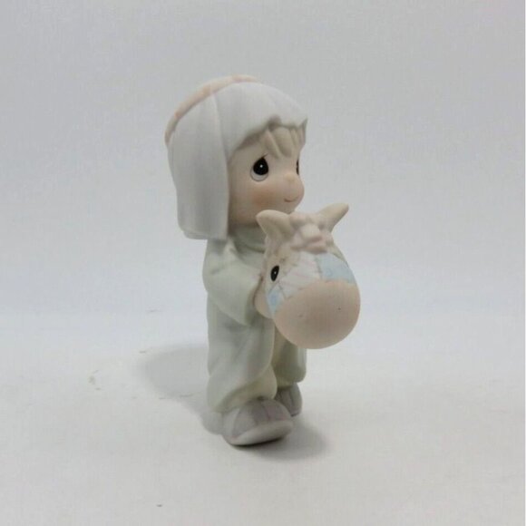 PRECIOUS MOMENTS Trail To Bethlehem Figurine Child with Hobby Horse 1995 - Picture 3 of 12